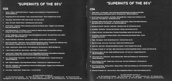 Various : Superhits Of The 80's (4xCD, Comp)