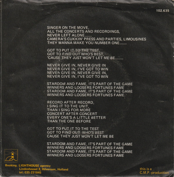Jay Delmore : Never Give In (7")