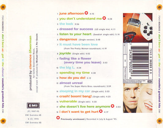 Roxette : Don't Bore Us - Get To The Chorus! (Roxette's Greatest Hits) (CD, Comp, Aut)