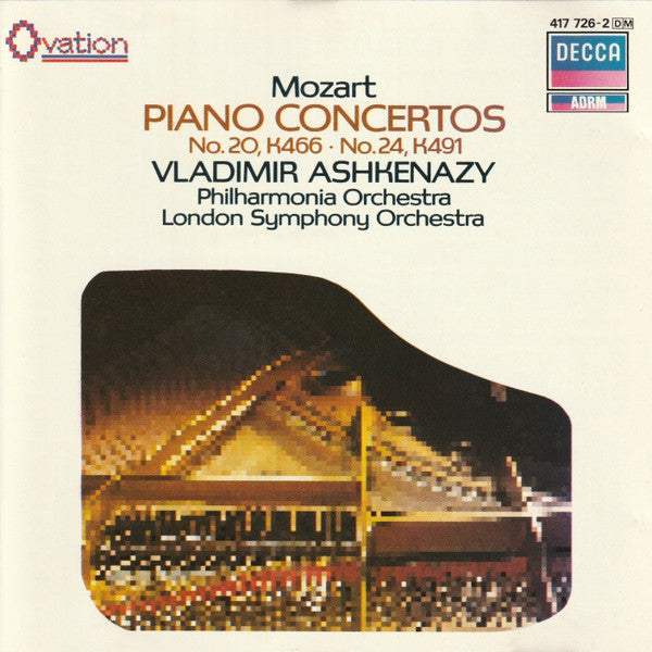 Wolfgang Amadeus Mozart, Vladimir Ashkenazy, Philharmonia Orchestra, London Symphony Orchestra : Piano Concertos: No,20, K466 · No.24, K491 (CD, Comp, RM)