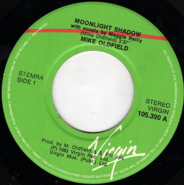 Mike Oldfield : Moonlight Shadow (7", Single)