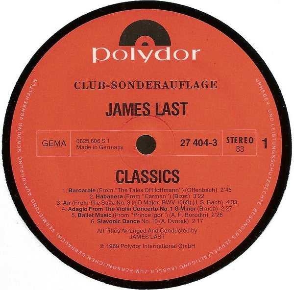 Orchester James Last : Classics (LP, Comp, Club)