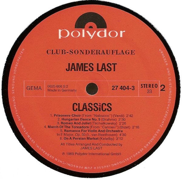 Orchester James Last : Classics (LP, Comp, Club)