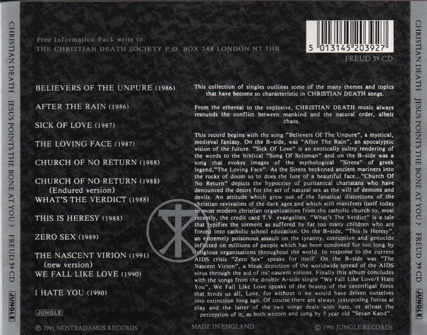 Christian Death : Jesus Points The Bone At You? (CD, Comp)