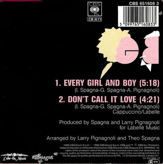 Ivana Spagna : Every Girl And Boy (CD, Mini, Single, Car)