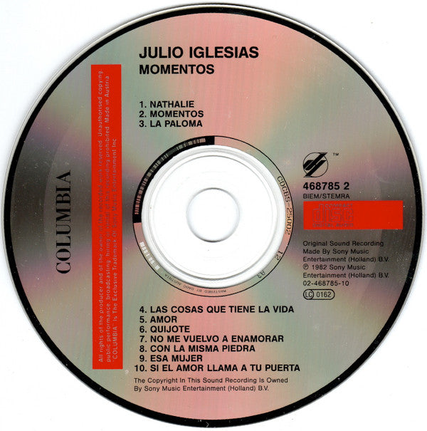 Julio Iglesias : Moments (CD, Album, RE)