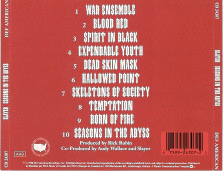 Slayer : Seasons In The Abyss (CD, Album)