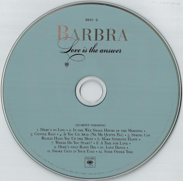 Barbra Streisand : Love Is The Answer (2xCD, Album, Dlx, Dig)