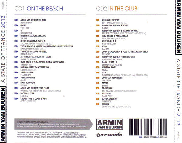 Armin van Buuren : A State Of Trance 2013 (2xCD, Mixed)