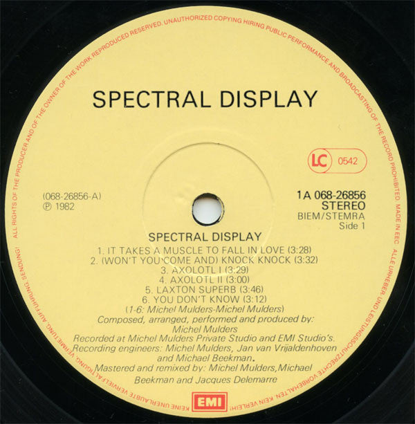 Spectral Display : Spectral Display (LP, Album)