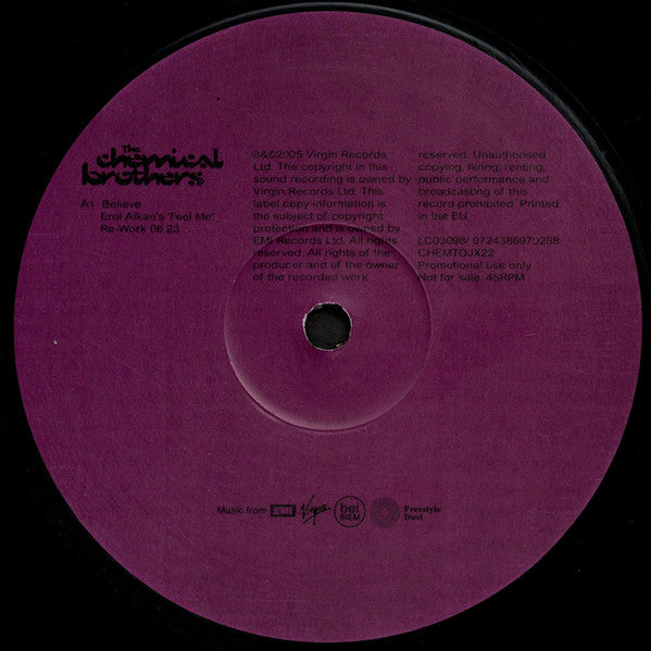 The Chemical Brothers : Believe (12", Single, Promo)