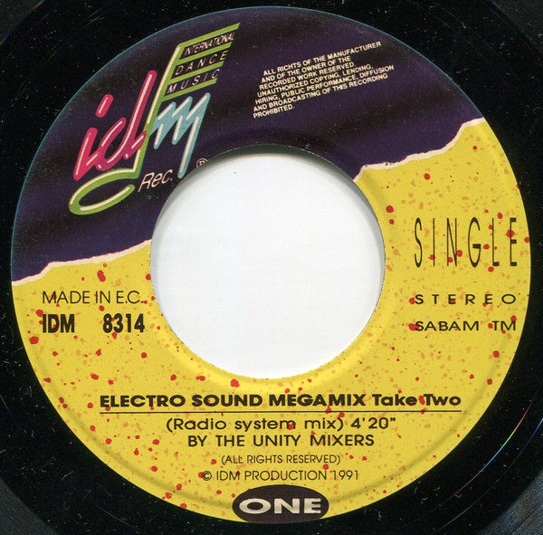 The Unity Mixers : Electro Sound Megamix Take Two (7", Single, Mixed)