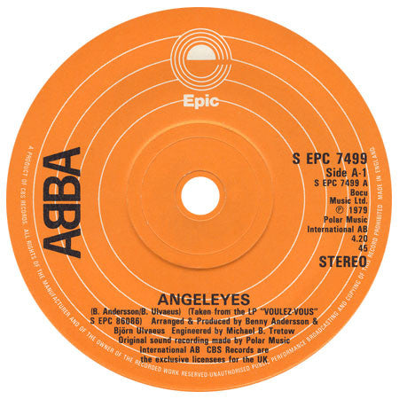 ABBA : Angeleyes / Voulez-Vous (7", Single, Pic)