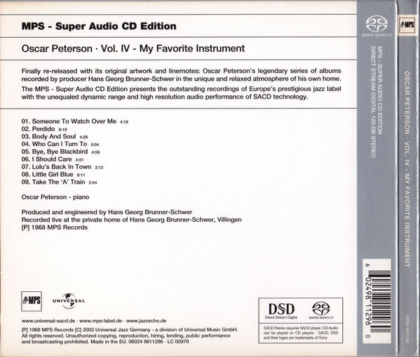 Oscar Peterson : My Favorite Instrument (SACD, Hybrid, Album, RE, RM)