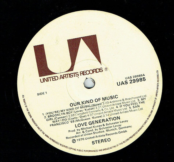 Love Generation : Our Kind Of Music (LP, Album)