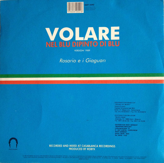 Rosario E I Giaguari : Volare (Nel Blu Dipinto Di Blu) (Version 1989) (7")
