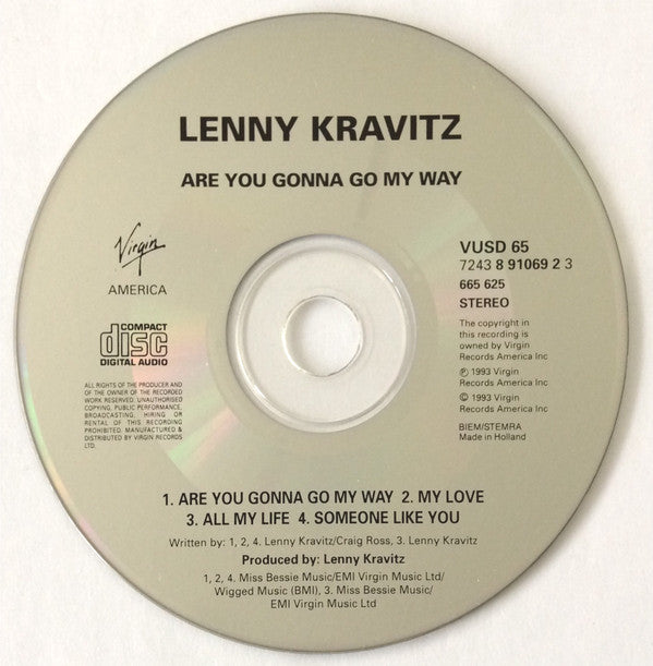 Lenny Kravitz : Are You Gonna Go My Way (CD, Single)