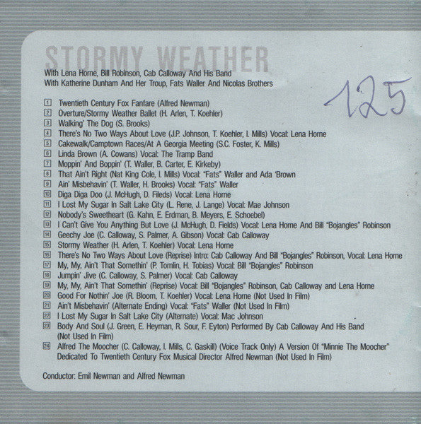 Lena Horne, Bill "Bojangles" Robinson, Cab Calloway And His Cotton Club Orchestra : Stormy Weather (CD, Album)