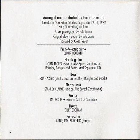 Eumir Deodato : Prelude (CD, Album, RE, RM, DAD)