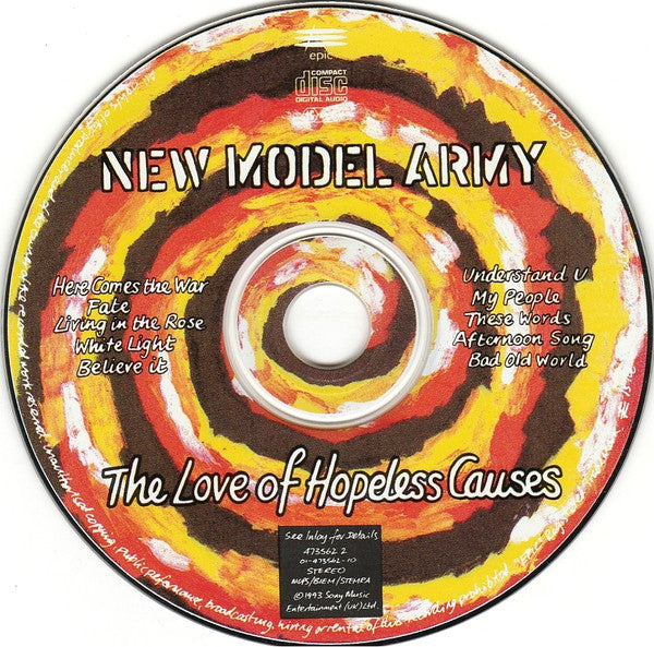 New Model Army : The Love Of Hopeless Causes (CD, Album)