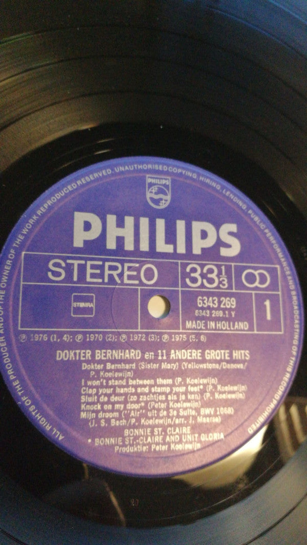Bonnie St. Claire : Dokter Bernard En 11 Andere Grote Successen Van Bonnie St. Claire (LP, Comp)