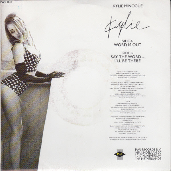 Kylie Minogue : Word Is Out (7", Single)