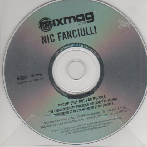 Nic Fanciulli : Mixmag Live (CD, Mixed, Promo)