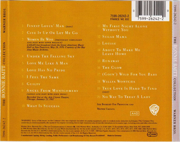 Bonnie Raitt : The Bonnie Raitt Collection (CD, Comp)