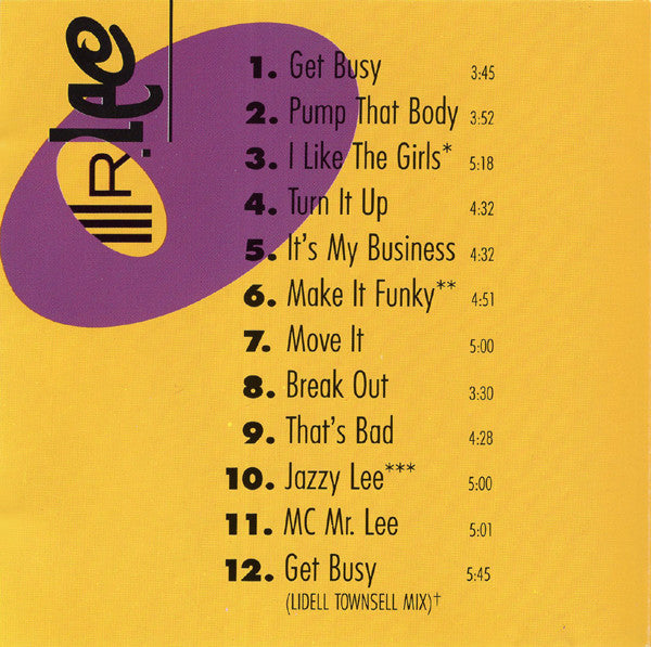 Mr. Lee : Get Busy (CD, Album)