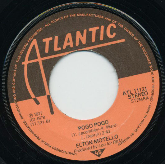 Elton Motello : Jet Boy Jet Girl (7", Single)
