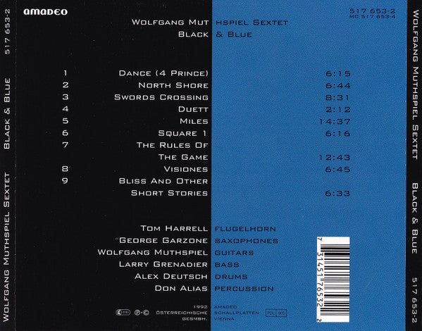 Wolfgang Muthspiel Sextet : Black & Blue (CD)