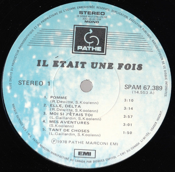 Il Était Une Fois : Pomme (LP, Album)