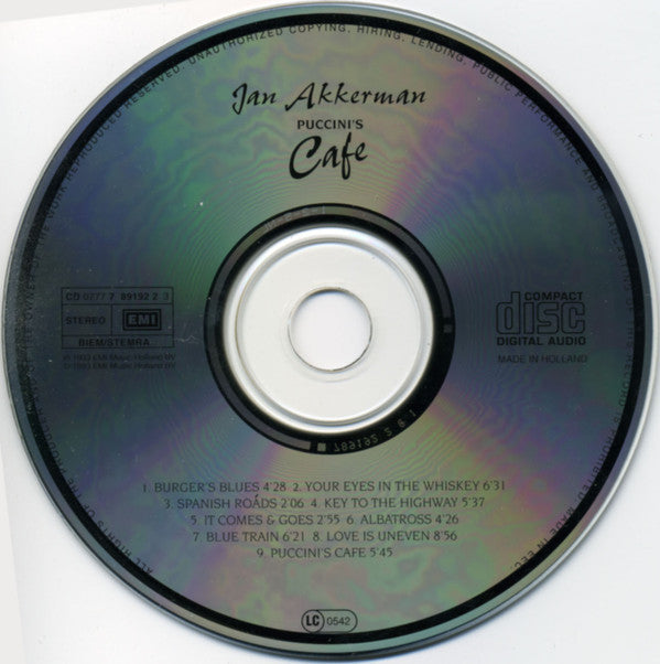 Jan Akkerman : Puccini's Cafe (CD, Album)