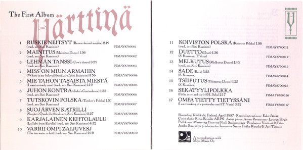 Värttinä : The First Album (CD, Album, RE)
