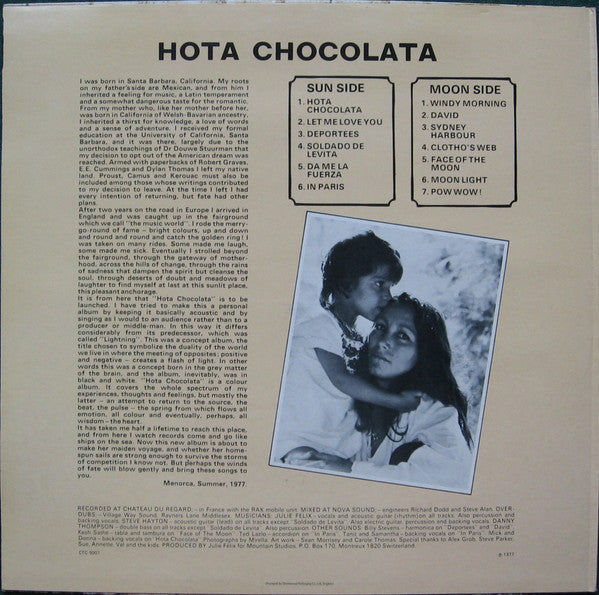 Julie Felix : Hota Chocolata (LP, Album)