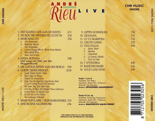 André Rieu : Live (CD, Comp)