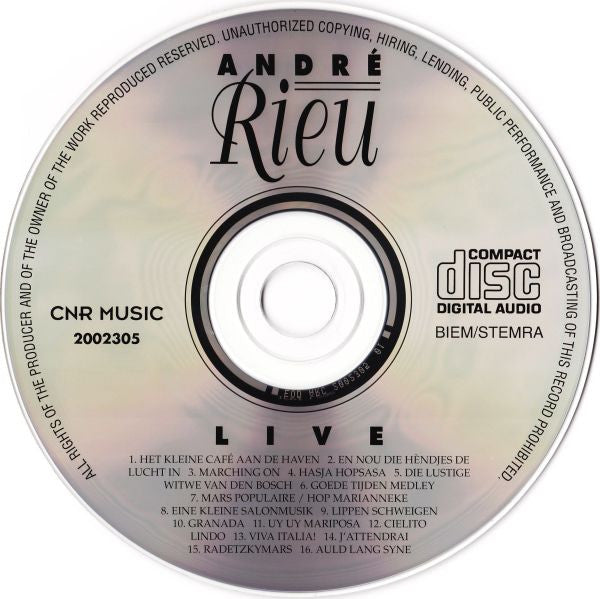 André Rieu : Live (CD, Comp)