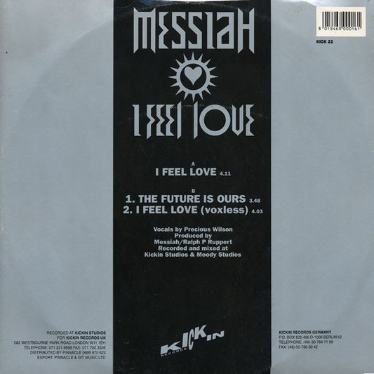 Messiah : I Feel Love (12")