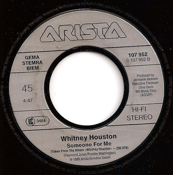Whitney Houston : How Will I Know (7", Single, RP)