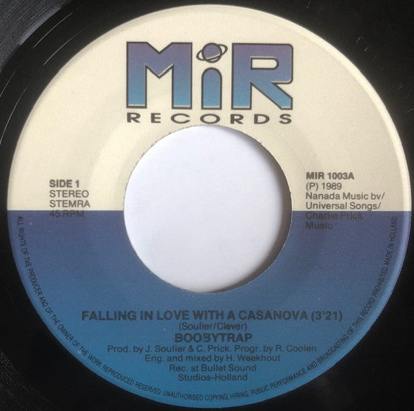 Boobytrap (3) : Falling In Love With A Casanova (7", Single)