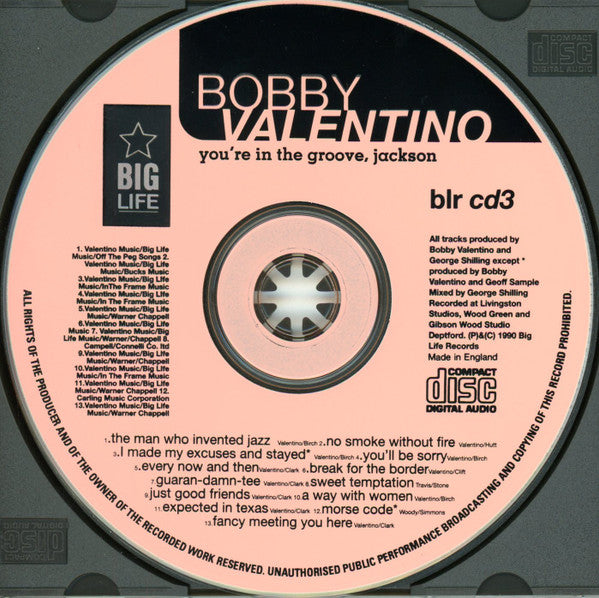 Bobby Valentino : You're In The Groove, Jackson (CD, Album)