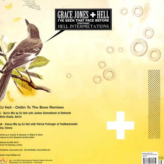 Grace Jones + Hell : I've Seen That Face Before (Libertango) (Hell Interpretations) (12", Ltd)