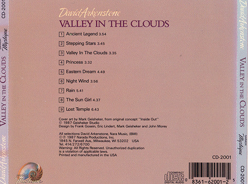David Arkenstone : Valley In The Clouds (CD, Album)