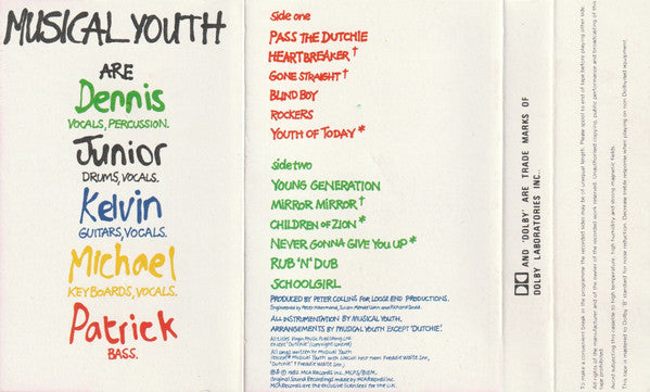 Musical Youth : The Youth Of Today (Cass, Album)