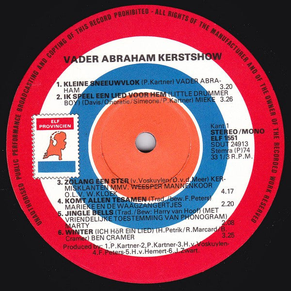 Various : Vader Abraham Kerst Show (LP, Comp)