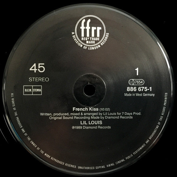 Lil' Louis : French Kiss (12")