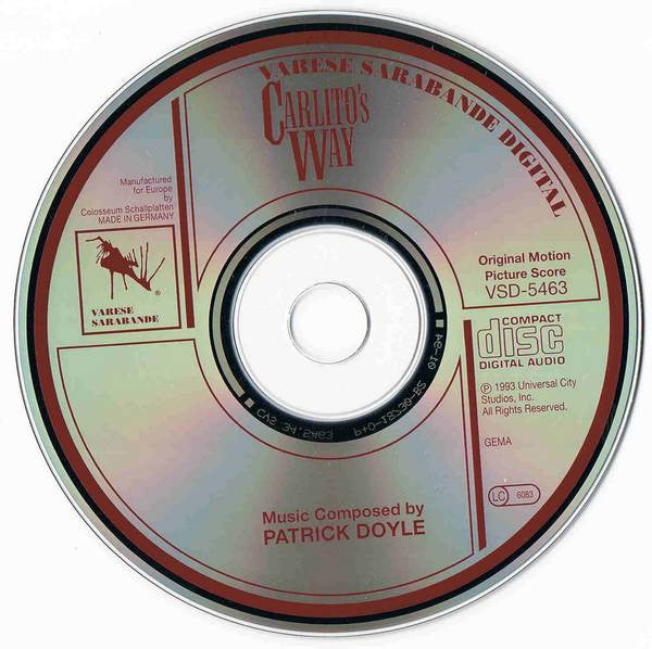 Patrick Doyle : Carlito's Way (Original Motion Picture Score) (CD, Album)