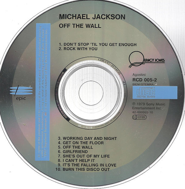 Michael Jackson : Off The Wall (CD, Album, RE)