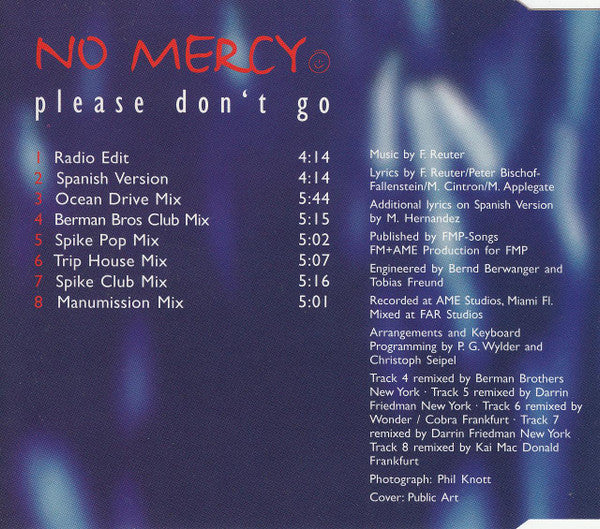 No Mercy : Please Don't Go (CD, Maxi)