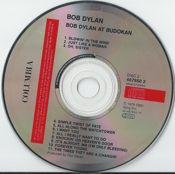 Bob Dylan : Bob Dylan At Budokan (2xCD, Album, RE)
